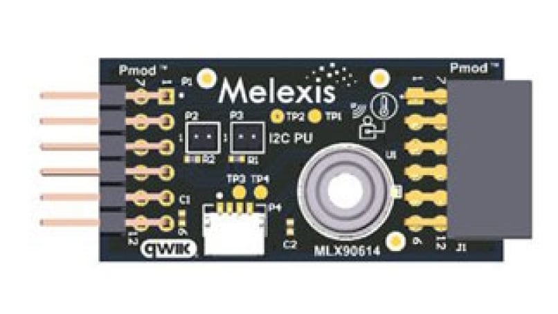 Top view of FUT-MLX-MLX90614 board.