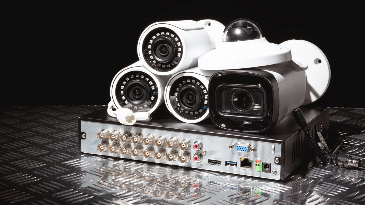 Modern security cameras and video recorder