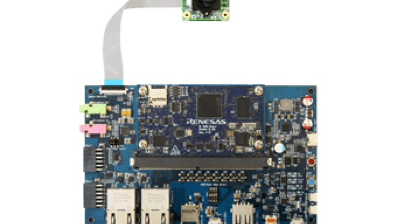 e-con e-CAM20_CURZ with Renesas RZ/V2L Evaluation Board - Top