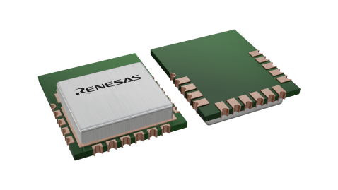 3D illustration featuring top and bottom views of module ic chip package with 16 lead count